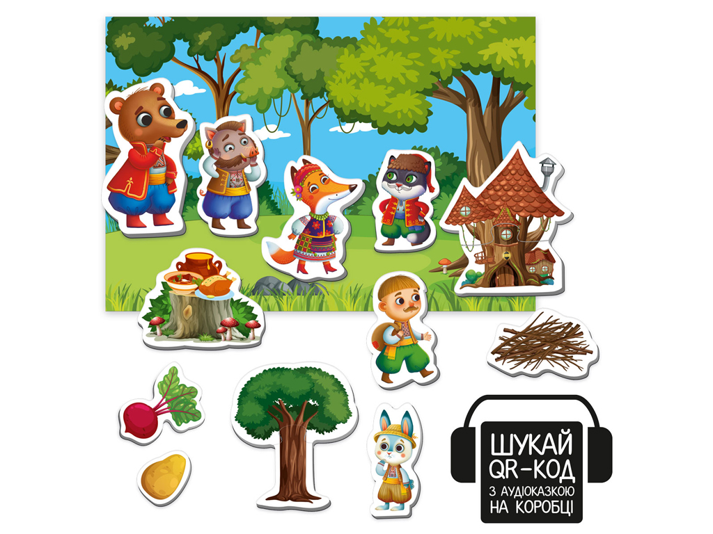 Магнітний театр з аудіоказкою Казкові голоси Пан Коцький, Vladi Toys VT3206-34