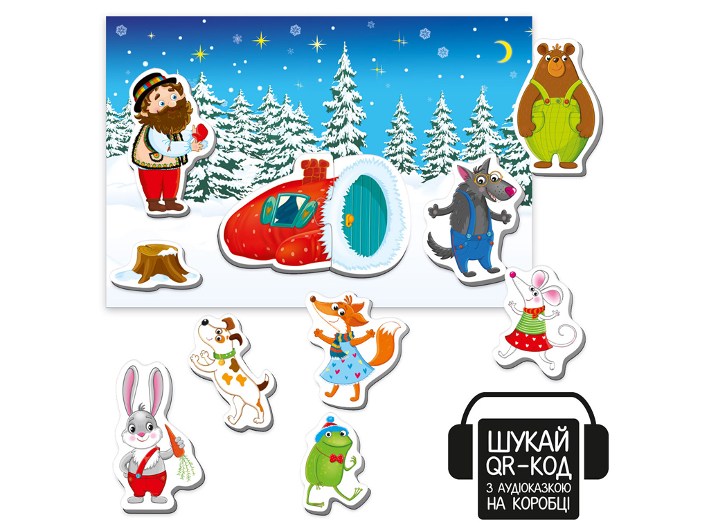 Гра магнітний театр з аудіоказкою Казкові голоси Рукавичка, Vladi Toys VT3206-37