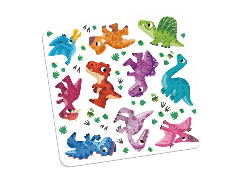 Книжка з мʼякими наліпками "Динозаври", наліпки 10+, 3+, Vladi Toys