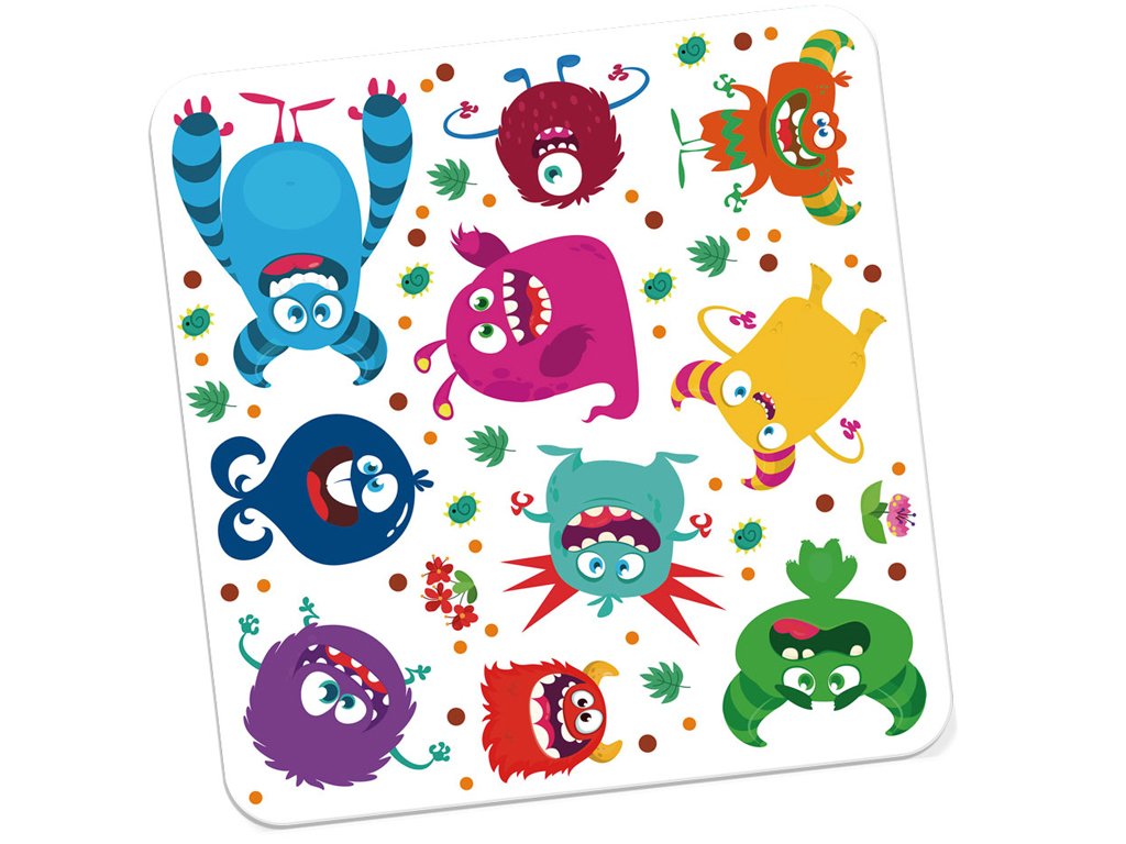 Книжка з мʼякими наліпками "Монстрики", наліпки 10+, 3+, Vladi Toys