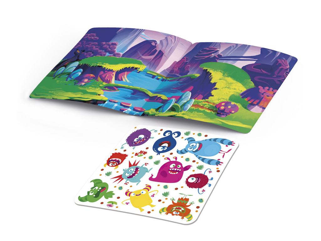 Книжка з мʼякими наліпками "Монстрики", наліпки 10+, 3+, Vladi Toys