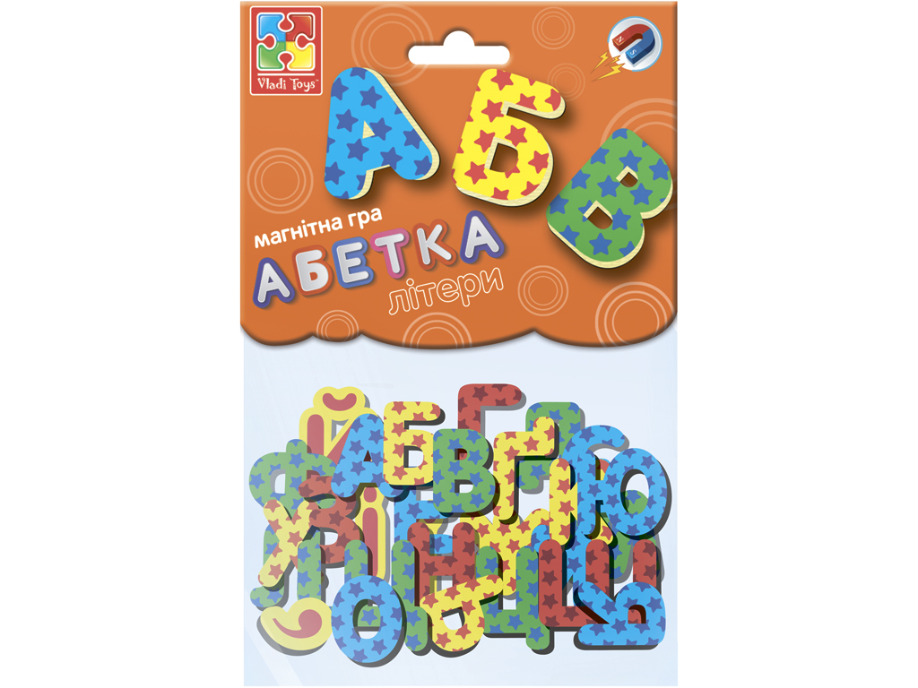 Магнітна гра. Абетка. 34 елемента. Vladi Toys VT5900-02