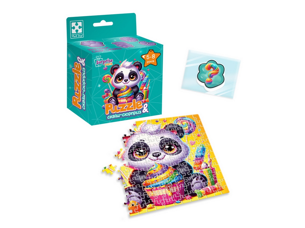 Розвиваюча гра пазли та сквіш-сюрприз Панда, Vladi Toys VT8030-08