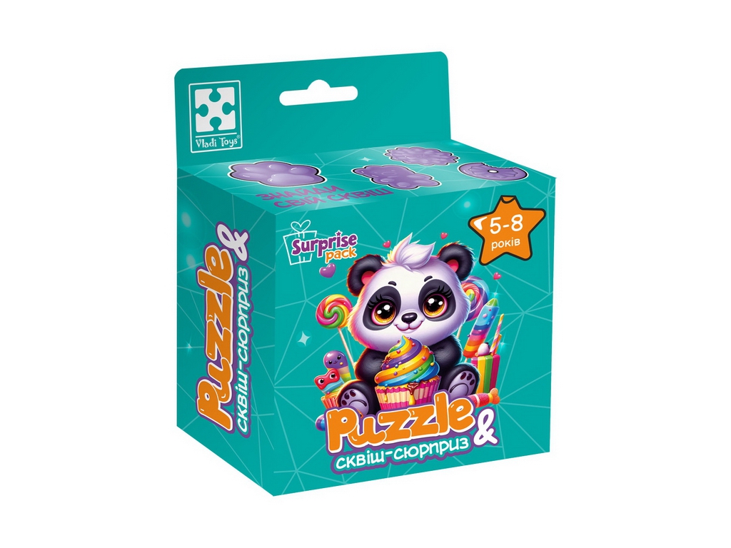 Розвиваюча гра пазли та сквіш-сюрприз Панда, Vladi Toys VT8030-08