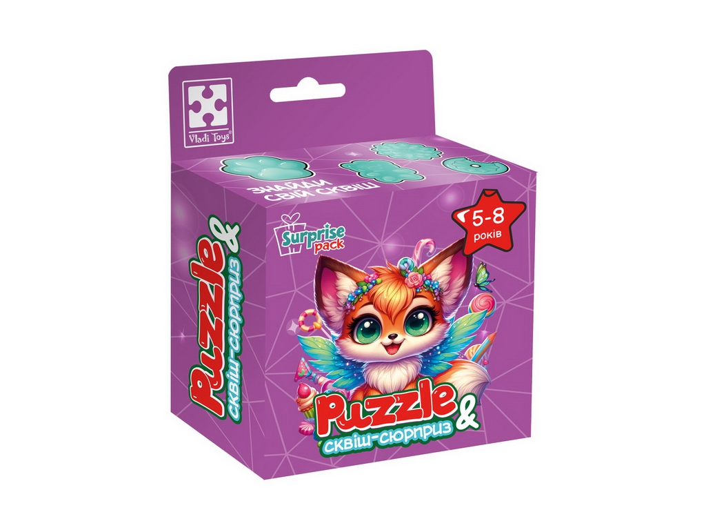 Гра розвиваюча пазли та сквіш-сюрприз Лисеня, Vladi Toys VT8030-10