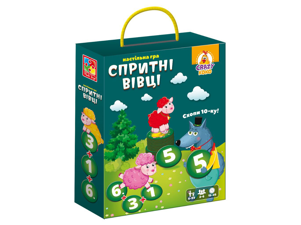 Игра настольная Ловкие овцы, схвати 10-ку, Vladi Toys