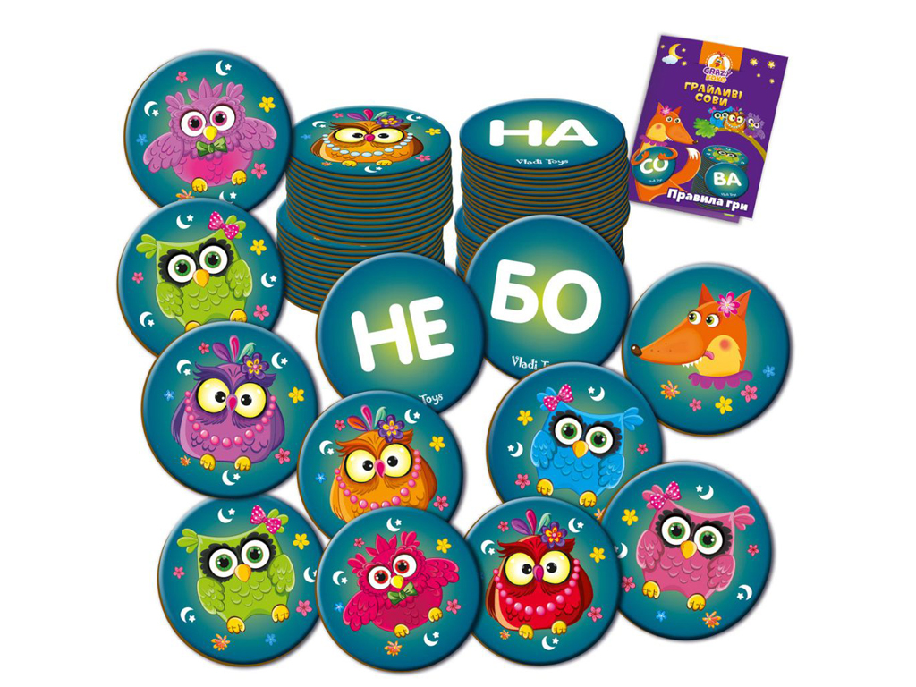 Игра настольная Игривые совы, вижу слово, Vladi Toys
