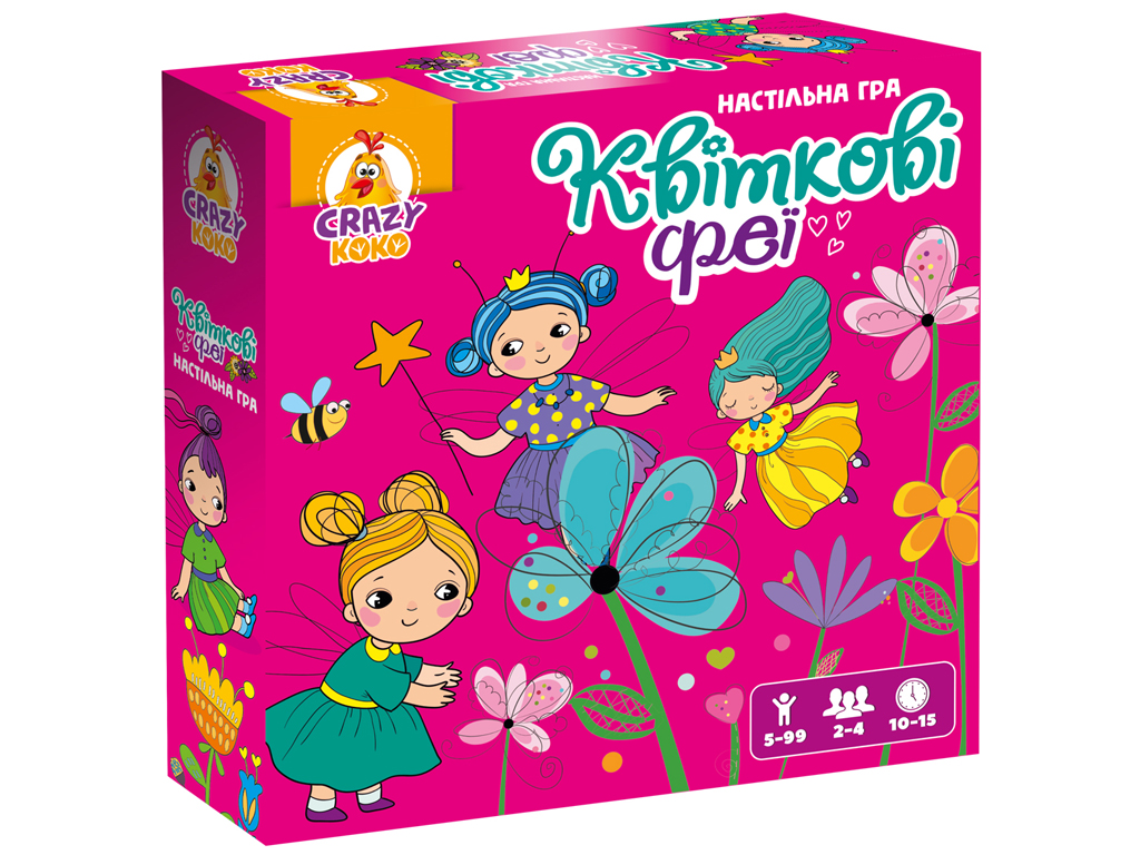 Настольная игра "Цветочные феи", 5+, Vladi Toys