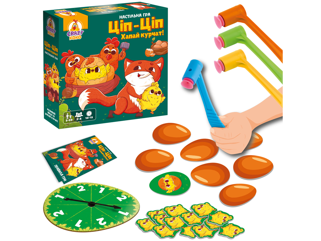 Игра настольная развлекательная, Тип-Тип Хватай цыплят! Vladi Toys