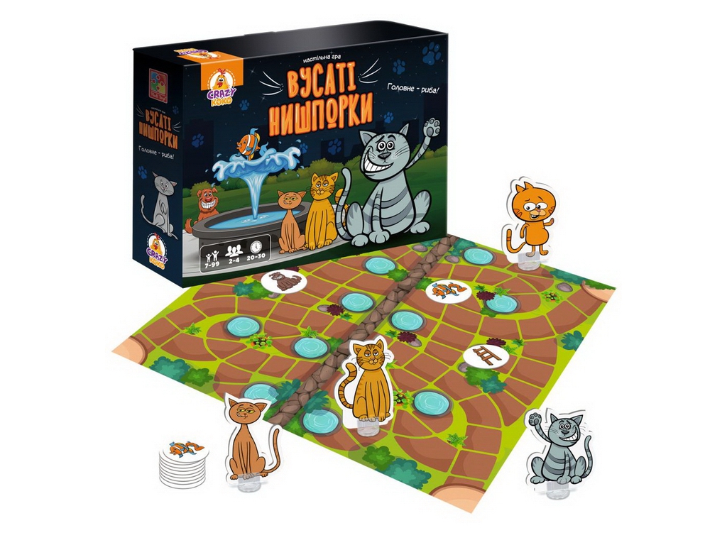 Игра настольная развлекательная Усатые рискалки, 2-4 игрока, маршрутная игра, Vladi Toys