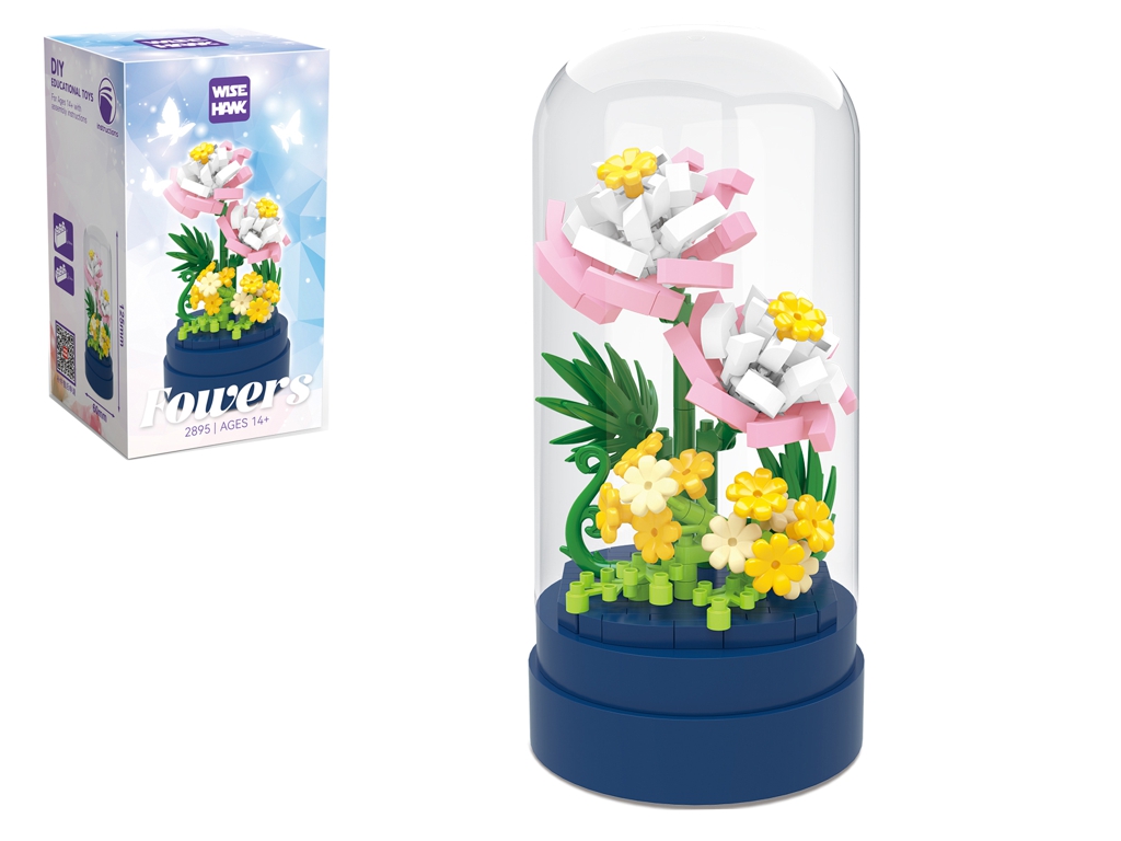 Конструктор квітка Камелія Flowers, 12.5 см, у колбі