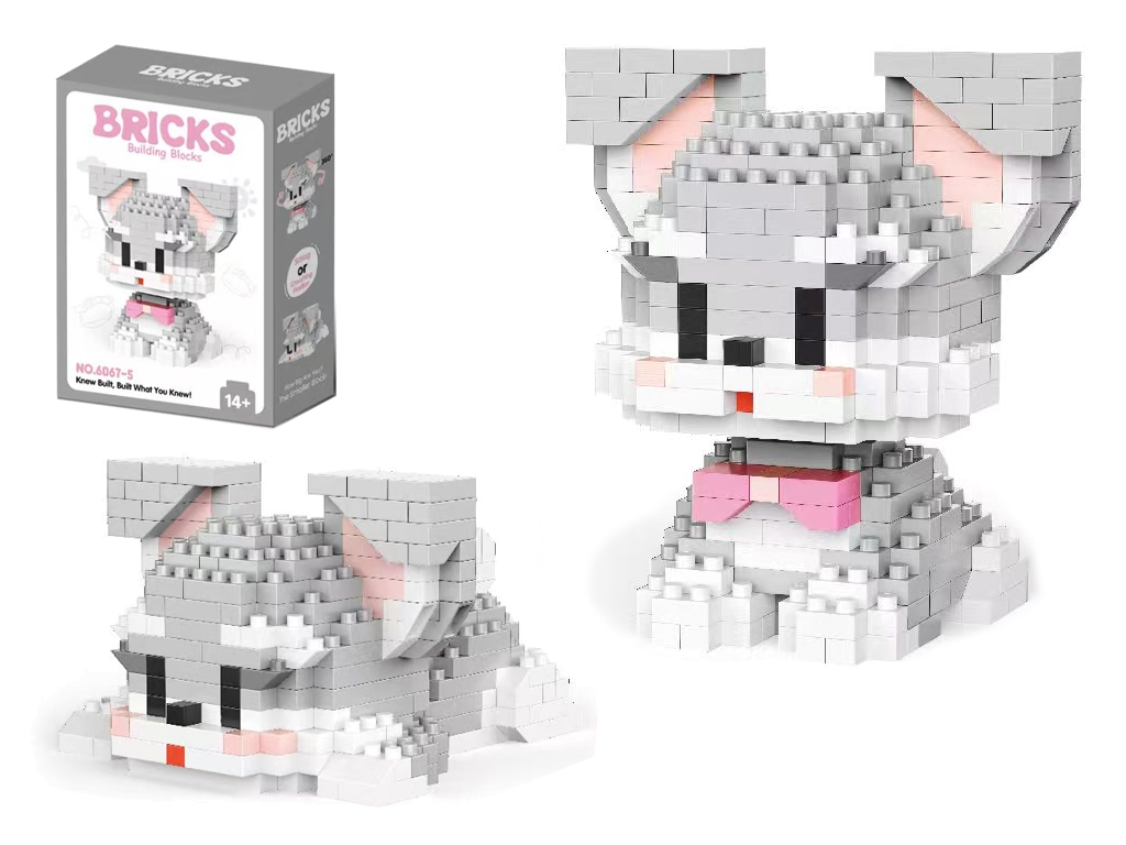 Конструктор міні блоковий Кіт Bricks, 7.8 см, збірна фігурка