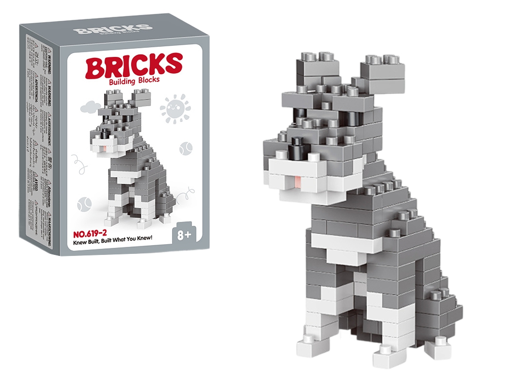 Конструктор фігурка пес Bricks, 7 см, збірна модель