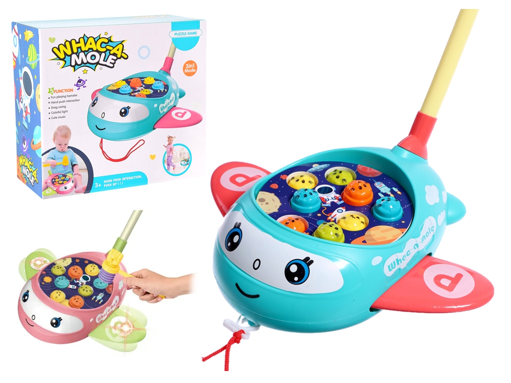 Игровой набор Whac-A-Mole самолет, 28 см, механический, с молотком, 2 вида (цена за 1шт)