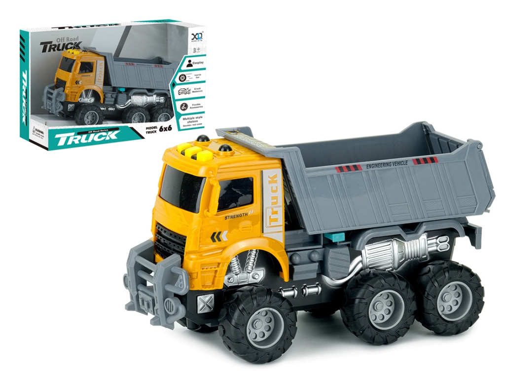 Самосвал инерционный Truck 24 см, свет и звук, подвижный кузов, пластик