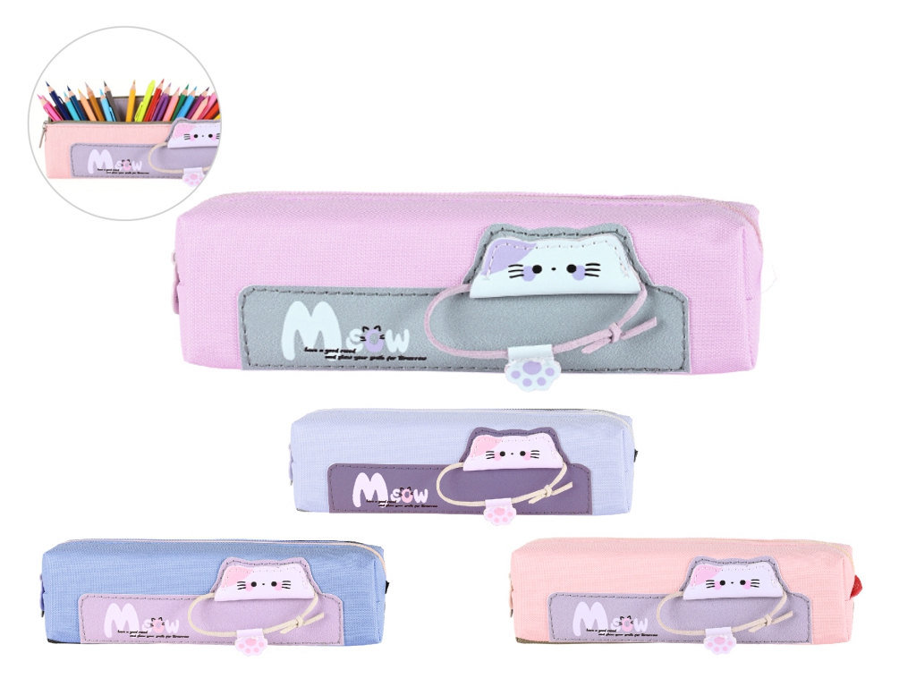 Пенал текстильный на одно отделение Alsuomi AL7419, 22.5 см, микс видов