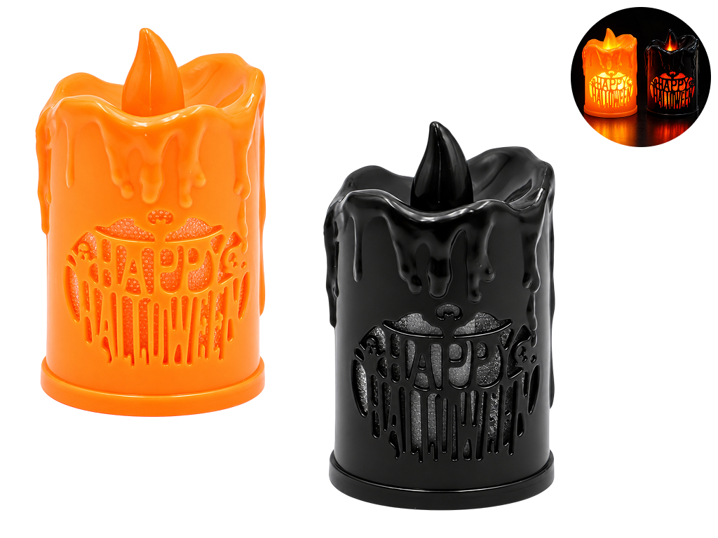 Декоративная LED-свеча Happy Halloween, 2 вида, цена за 1шт