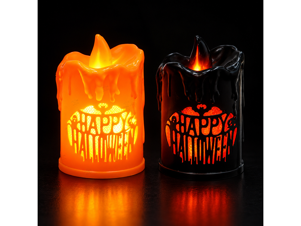 Декоративная LED-свеча Happy Halloween, 2 вида, цена за 1шт