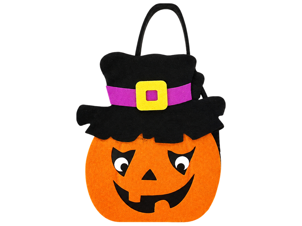 Сумка для конфет «Тыква в шляпе ведьмы» на Хэллоуин