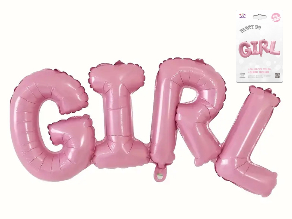 Шар фольгированный надпись GIRL, 107×42 см
