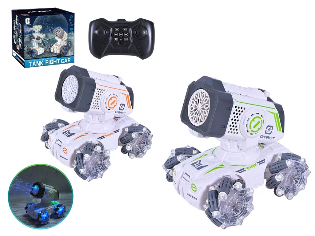 Генератор мыльных пузырей машинка на радиоуправлении Tank Fight Car, USB, свет