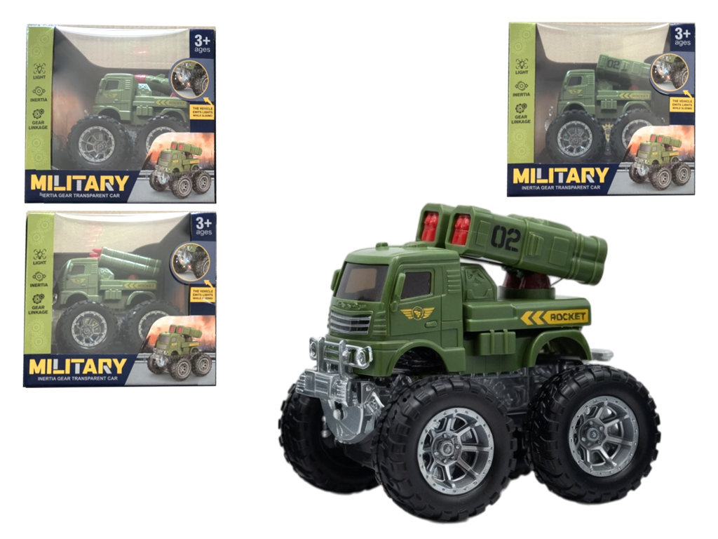 Игрушечная военная машина, инерционная, со светом и звуком
