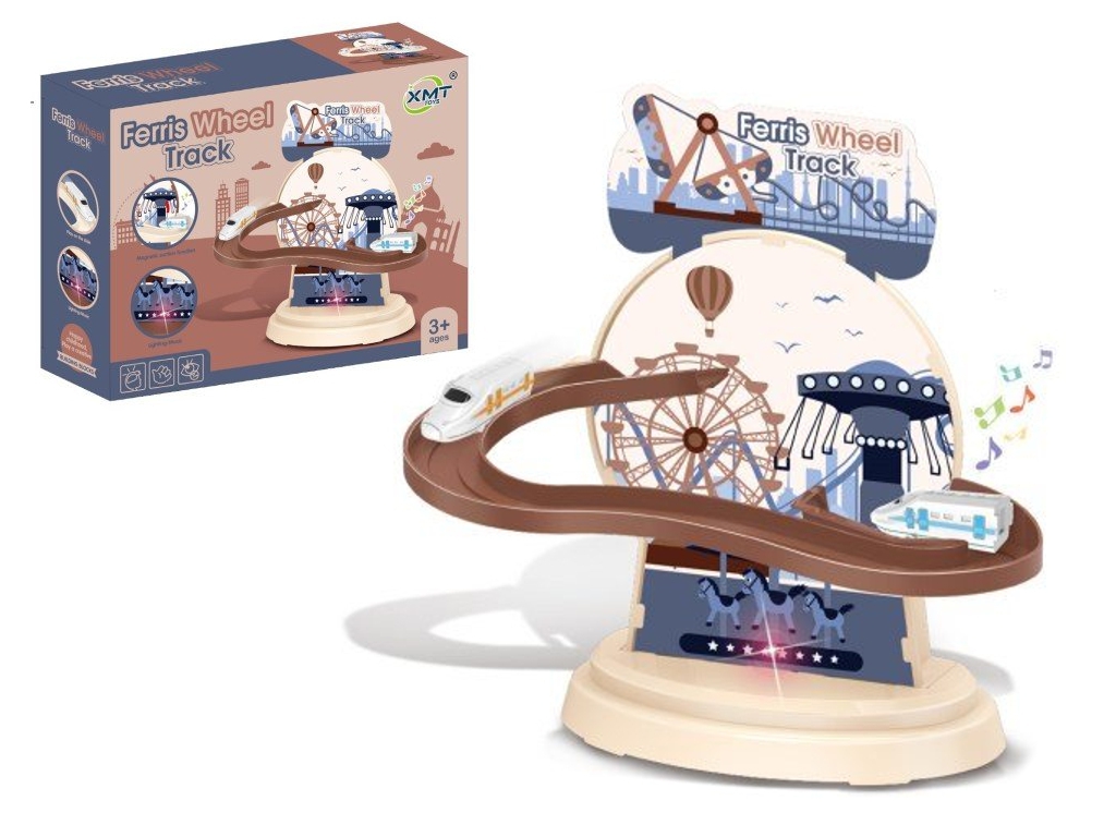Конструктор электрический Ferris Wheel Track 18 см, движение и подсветка, музыкальный