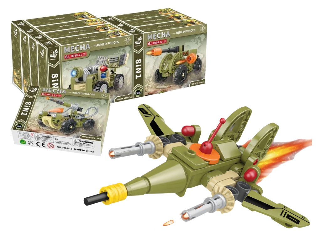 Конструктор військової техніки Mecha Armed Forces 8 в 1, мікс видів
