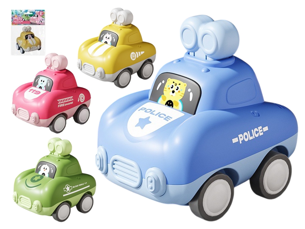 Машинка игрушечная Cartoon Animal Car, 12 см, движение при нажатии, микс видов