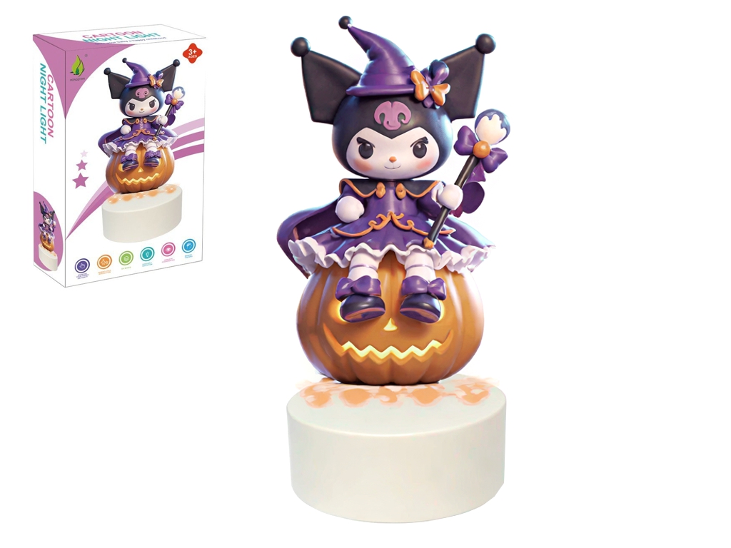 Нічник світлодіодний Kuromi Halloween, 22,5 см, світиться, USB живлення