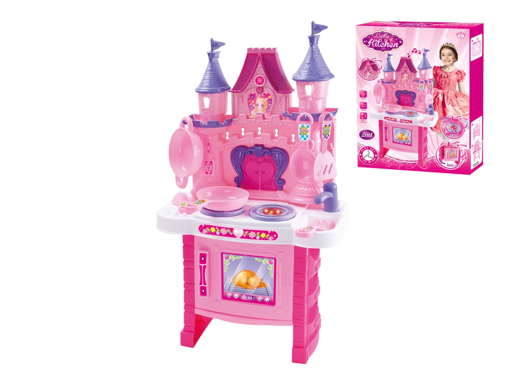 Игровая кухня Castle Kitchen, 2в1, свет и звук, на батарейках
