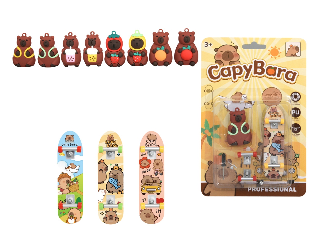 Фінгерборд з аксесуарами Capybara Finger Skateboard, мікс видів; (ціна за 1шт)