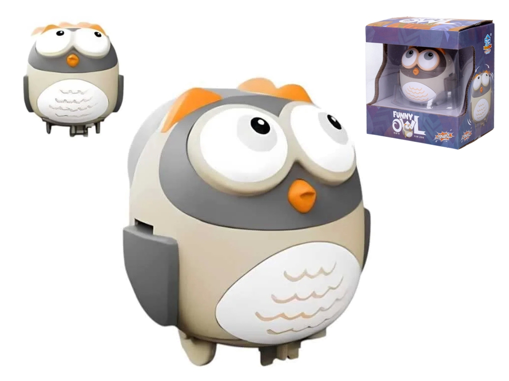 Сова іграшкова електрична Funny Owl 12 см, рухається та гойдається