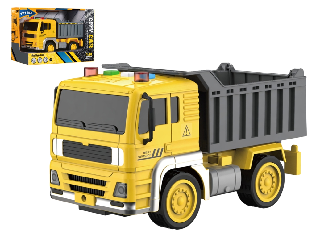 Самосвал инерционный GC402 17,8 см, свет и звук, подвижный кузов, пластик