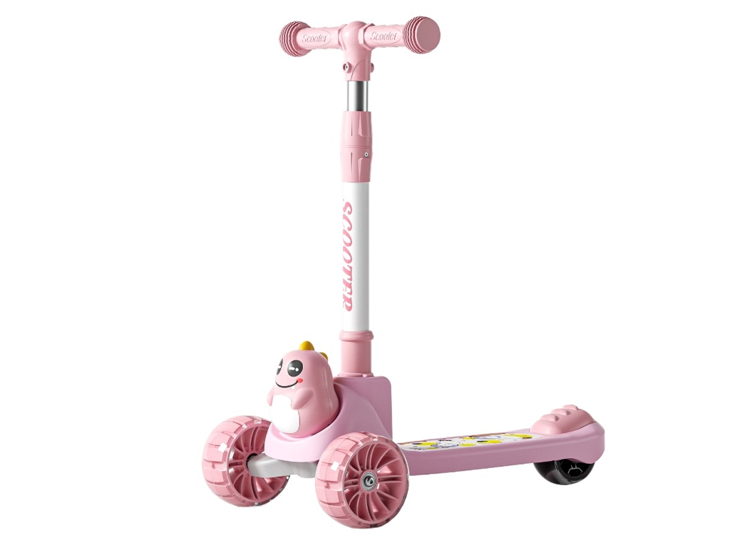 Детский трехколесный самокат Scooter Динозаврик