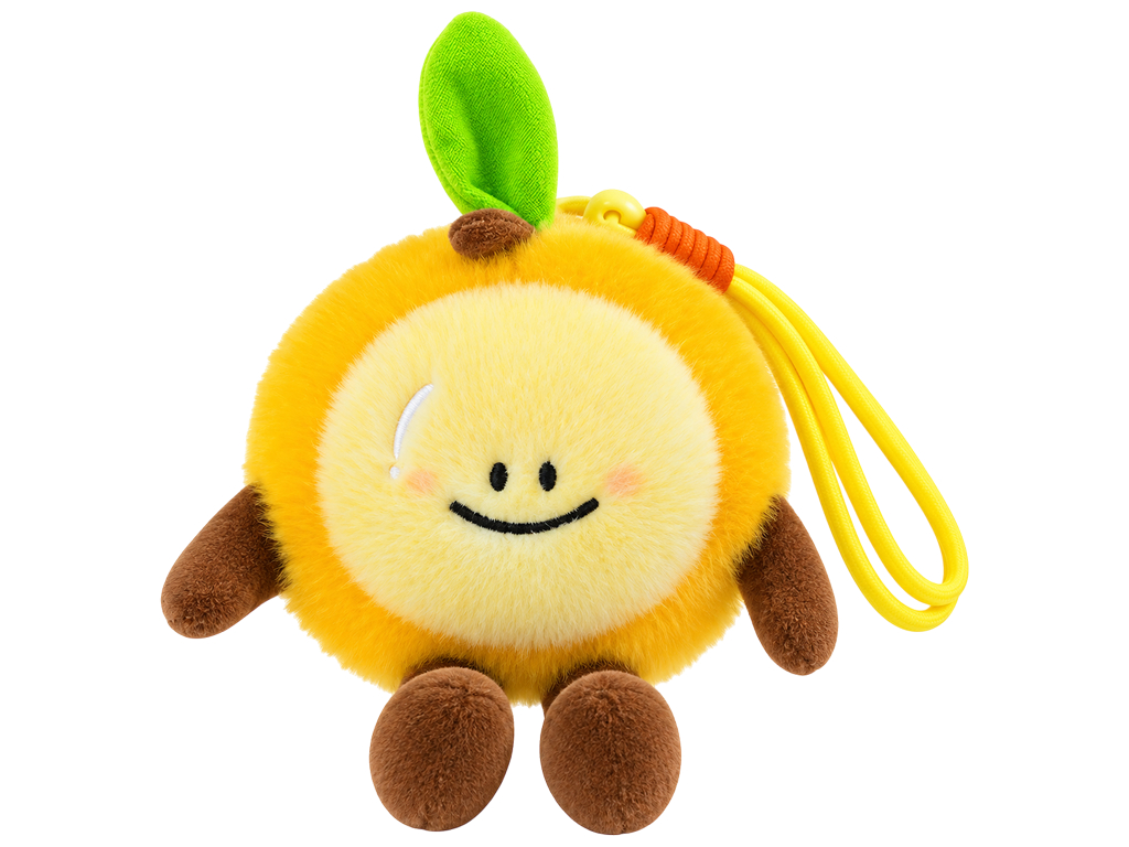 Мягкая игрушка-брелок Апельсин, 16 см