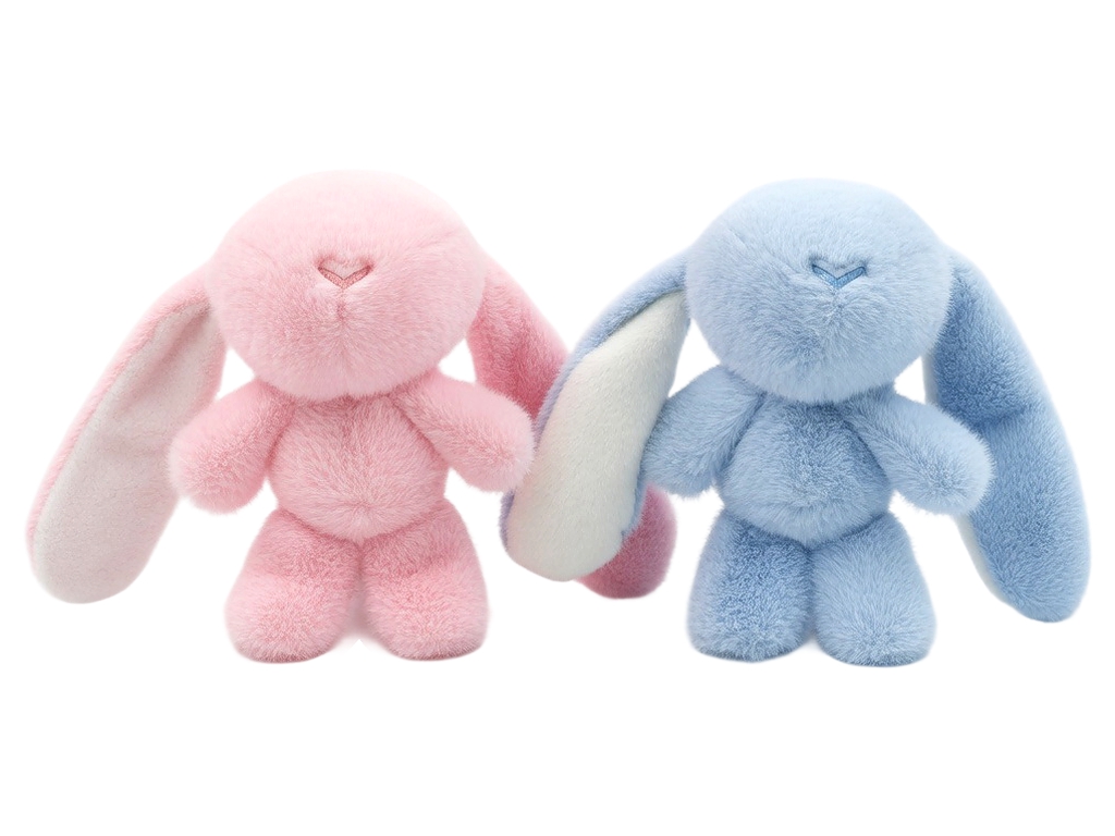 Мягкая игрушка Кролик с длинными ушками, 30 см, 2 цвета, TJ517 (цена за 1шт)