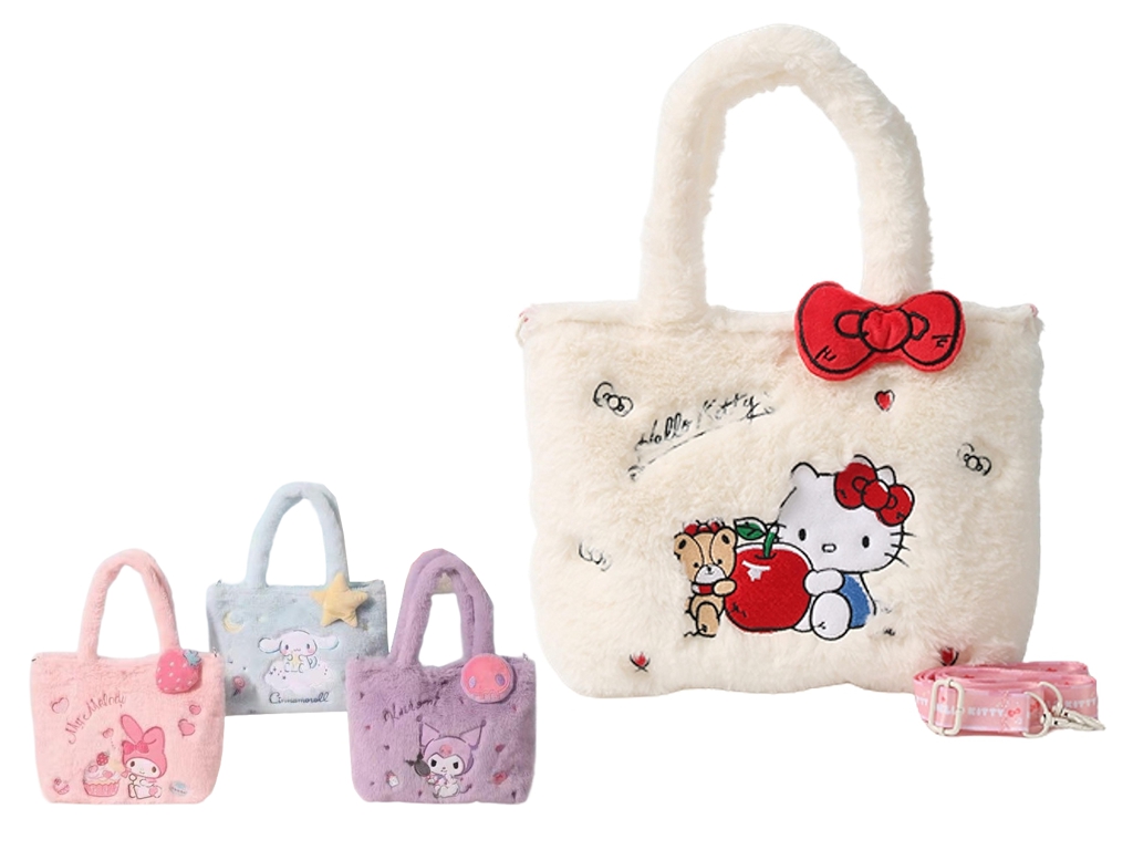 Сумка плюшева дитяча Hello Kitty, 30×24 см, з ручками