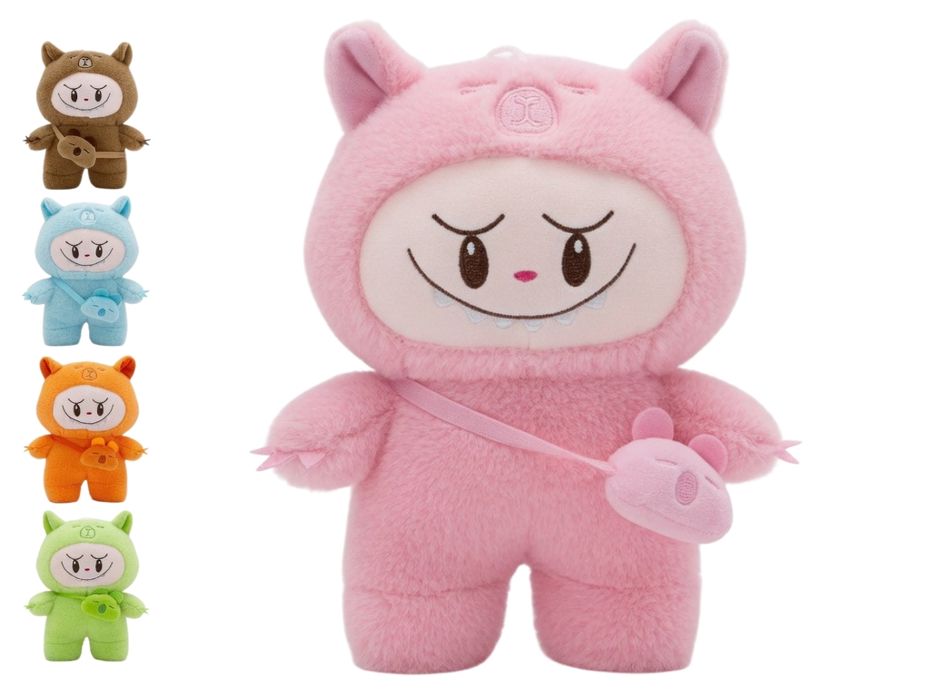 Мягкая игрушка с сумкой LHL Rabu Cloth TQ435, 22 см, микс цветов (цена за 1шт)