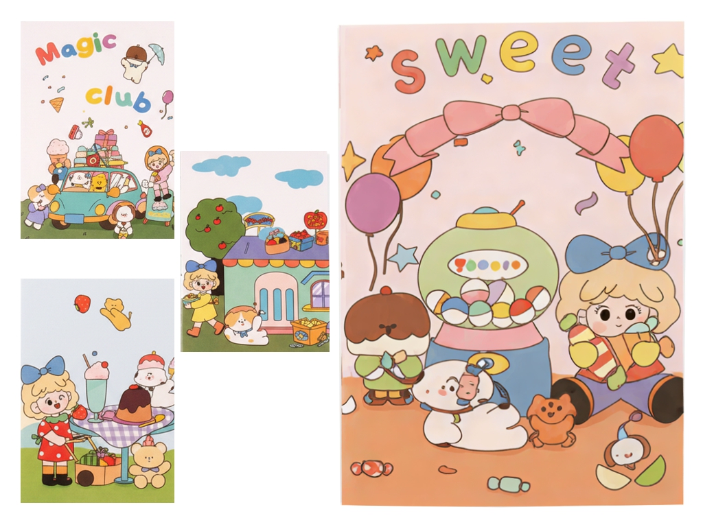 Мини-блокнот Magic Club Sweet, 32 страницы, микс видов