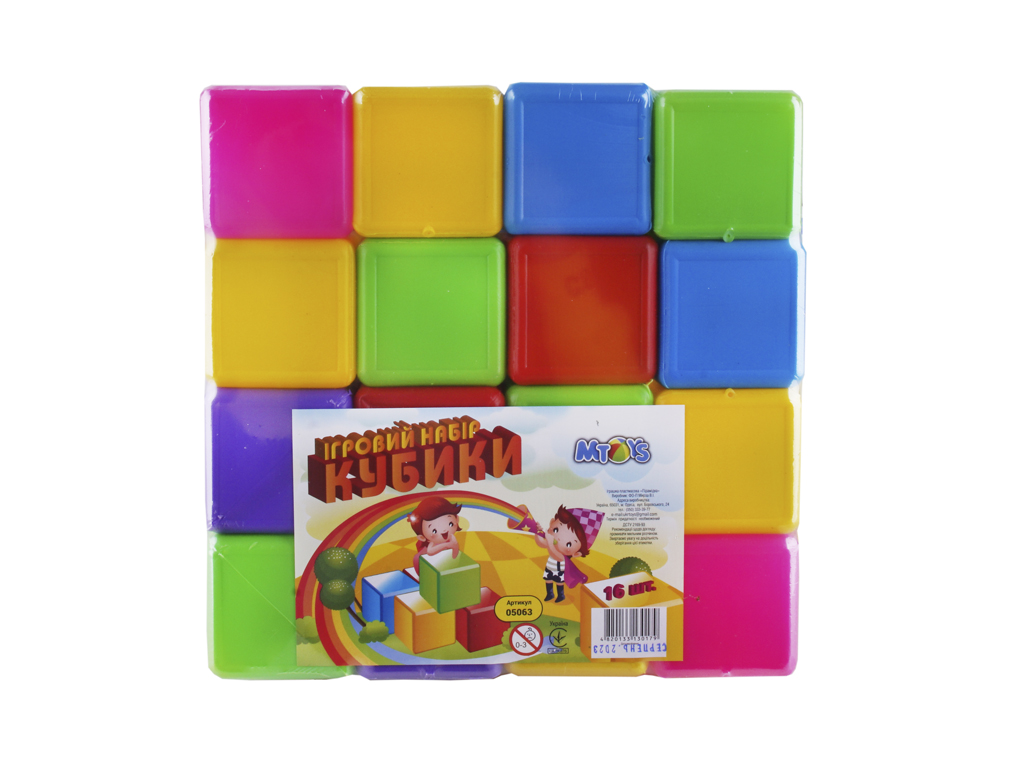 Набор цветных кубиков 16 шт. M.Toys 05063