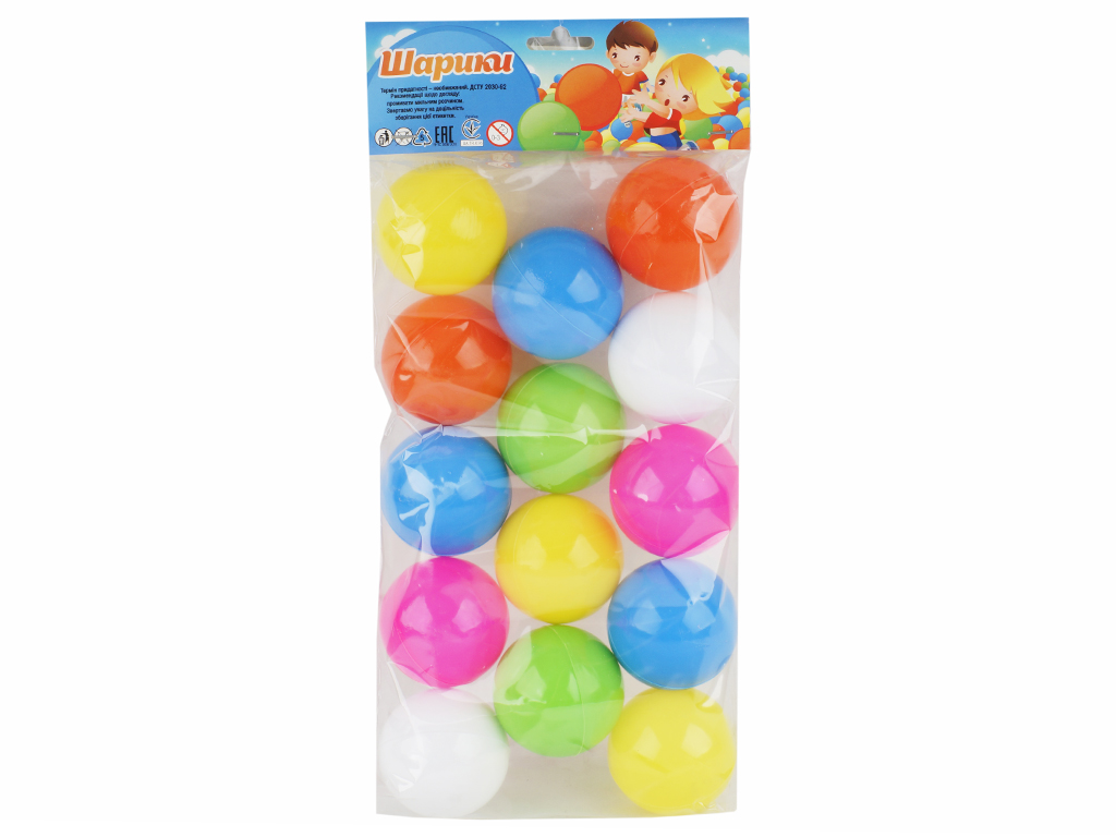 Набір кульок Маленьких 14 шт. діаметр 6 см. у пакеті. M.Toys 16028