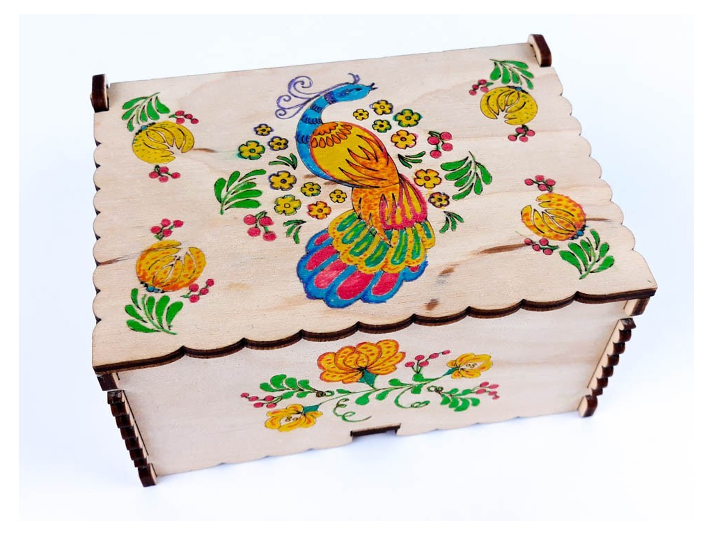 Шкатулка новая, Петриковская роспись, ZIRKA 100277/9785953920605