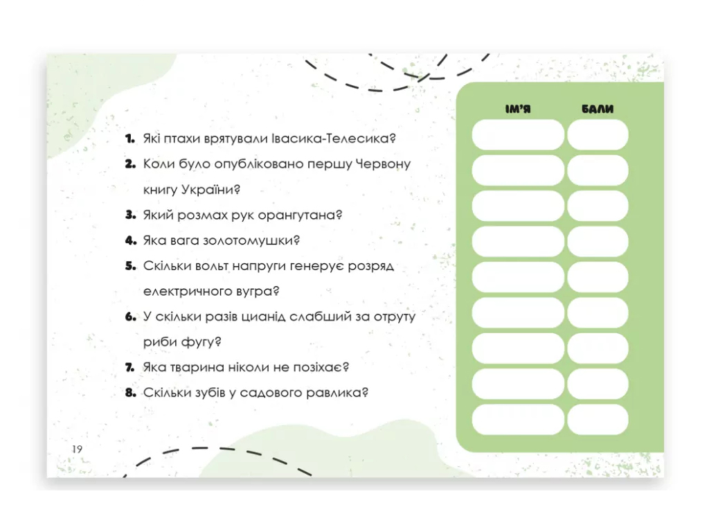 Гра-вікторина "Вгадай хутко! Тварини", 10–14 років, ZIRKA