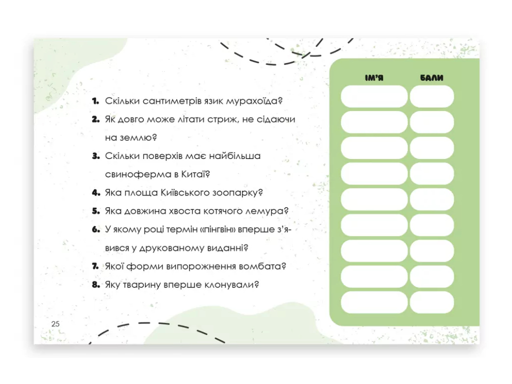 Гра-вікторина "Вгадай хутко! Тварини", 10–14 років, ZIRKA