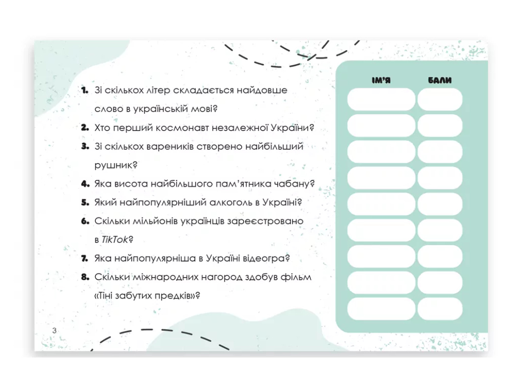 Игра-викторина "Угадай быстро! Украина", 10–14 лет, ZIRKA