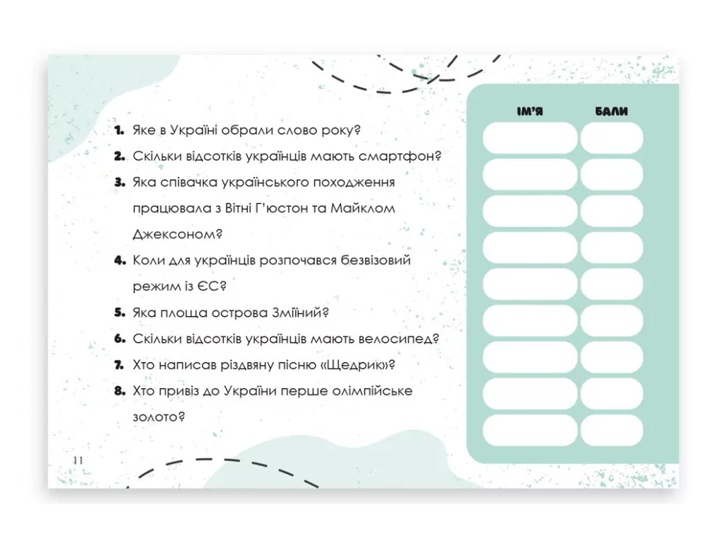 Игра-викторина "Угадай быстро! Украина", 10–14 лет, ZIRKA