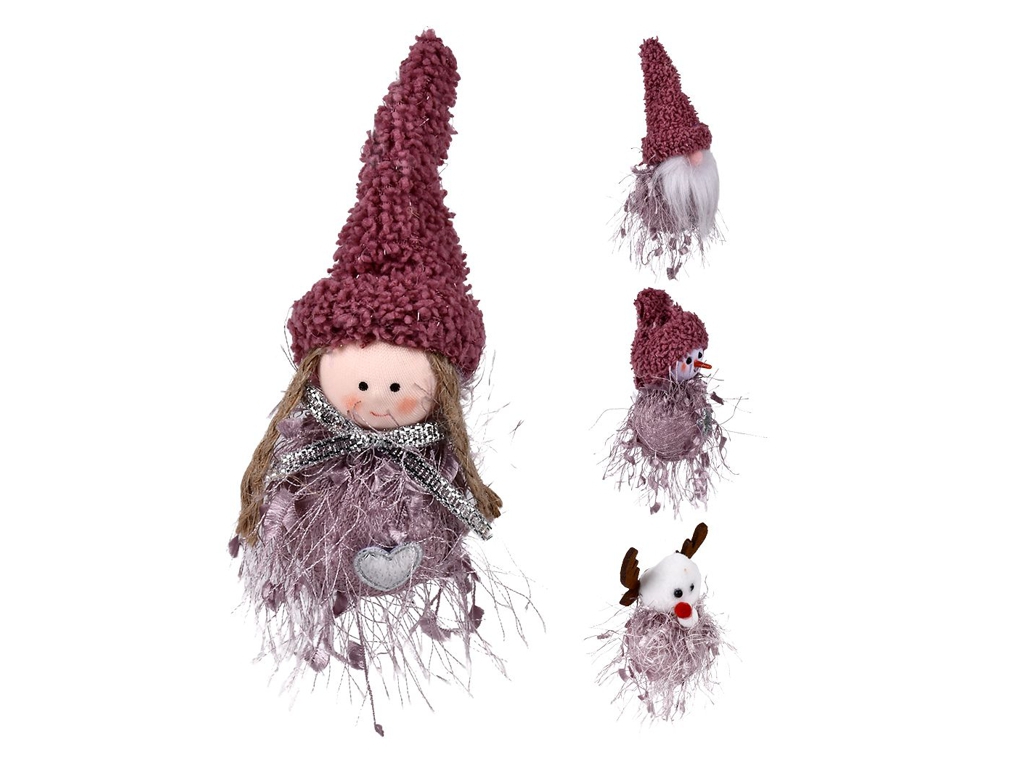 Фигурка-подвеска новогодняя Santa&Co 8см, M48075-1