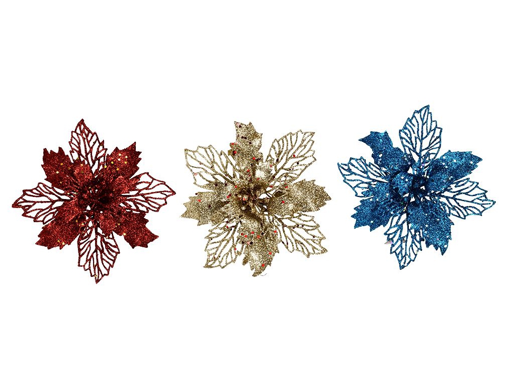 Декор святковий Квіти 17см, 2шт/уп