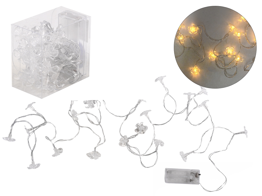 Гирлянда светодиодная Цветы 4м 20led, 2AA, M48232